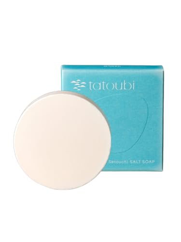 tatoubi 瀬戸内塩石鹸 洗顔用 全身用 日本製 オーガニック 90g 無添加 固形石鹸 敏感肌 低刺激 化粧石鹸 顔用 ボディ用 合成香料不使用 合成着色料不使用 パラベンフリー シリコンフリー 動物性原料不使用 石油由来界面活性剤不使用 無香料 ギ