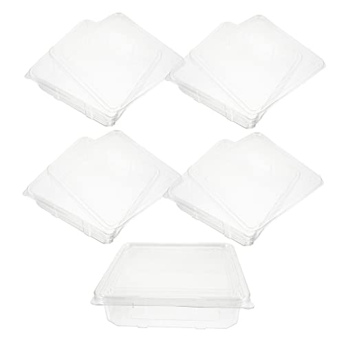 Cabilock Square Hat Box for Travel 5pcs Knitted Hat Case Lid Plastic Hat Storage Container for Beanies Organize Your Wardrobe