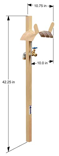 Image of Liberty Garden Products 693 Free Standing Garden Hose Stand With Brass Faucet, Holds 150-Feet of 5 /8-Inch Hose - Tan