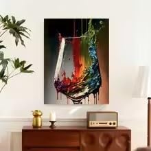 Affiche abstraite moderne KEMEIQI 70x100 cm décoration murale en verre