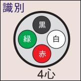 VCTFケーブル 0.5sq&times;4芯 16m 【2芯～4芯選択可】【1ｍ～90ｍ選択可】 切り売り 灰色 300V ビニル絶縁ビニルシ