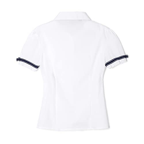 Image of French Toast Big Girls' Short Sleeve Ribbon Bow Blouse