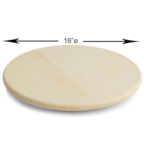 Image of Woodard & Charles Round Lazy Susan Turntable with Stainless Steel Ball Bearing Mechanism (Whitewash)
