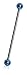 Industrial Barbell Blue Titanium Anodized 14G 1 1/2"Length