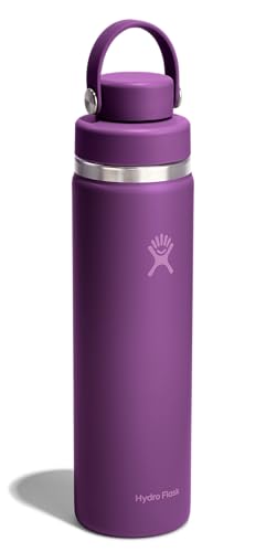 Image of Hydro Flask Water Bottle - Insulated Stainless Steel - Wide Mouth Flex Chug Lid, Non Spill, Leakproof in 24 Oz Beachplum Purple