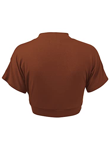 Image of Lock and Love Women's Versatile Open Front Lightweight Short Sleeve Bolero Shrug