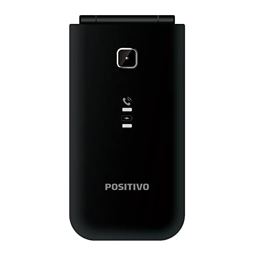 Celular Positivo Flip P50, Tela 2.4", 32MB RAM e 32MB Armazenamento, 2G, Bluetooth, Dual SIM - Preto
