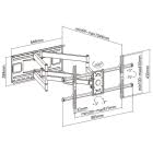 Dimensional drawing of LUMI LPA49-486XLD TV Wall Mount