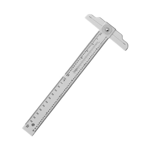 Fonowx 回転式T定規 Tスクエア透明測定ツール Tスクエア定規 60cm 木工オフィス家庭用DIYクラフト用定規