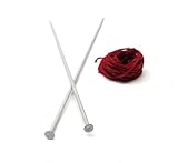QYNSIK Aluminium Knitting Needle No.10, 3.5mm Dia, 25cm Length – Pakki Salai Wool Knitting Needles for Sweaters, Doormats, Toys & DIY Crafts (Set of 2)