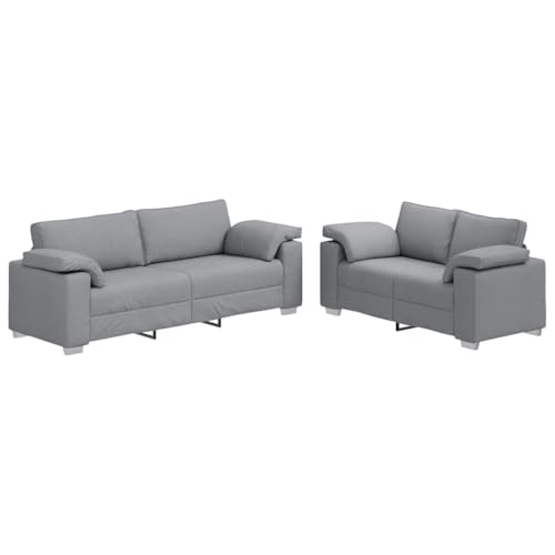 VidaXL Juego de Sofá 2 pcs Gris Claro 219