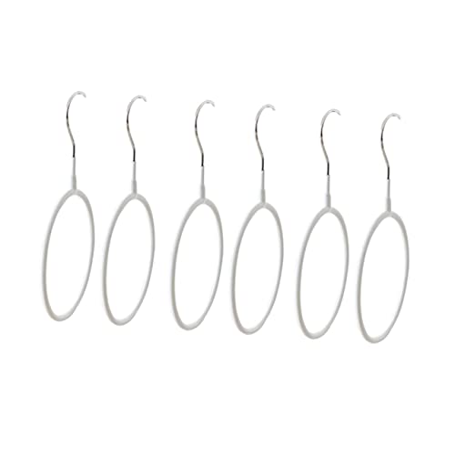 OUNONA 5pcs Necktie Scarf Hanger Loop Tie Organizer for Closet Space Saving White Hangers for Belts and Scarves Tidy Storage for Bedroom