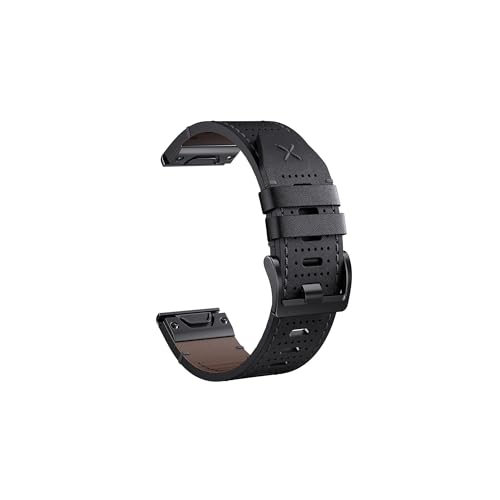 Correa de reloj Q u ic k Fit de 26 mm para Garmin Fenix 7X Pro/6X Pro/6X/5X Plus, correa de piel auténtica de 22 mm para Fenix 6/5/7 Pro Band (26 mm)