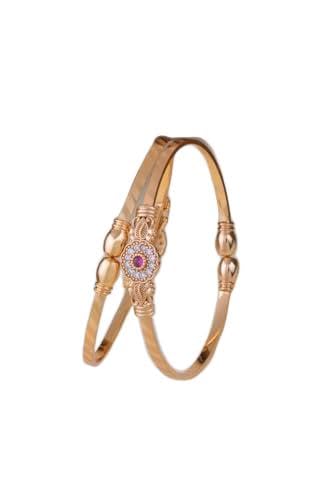Ornate Gold Bangle with Gemstones, 22 Carat Gold (B0DFLY3HK6) Amazon Price History, Amazon Price Tracker