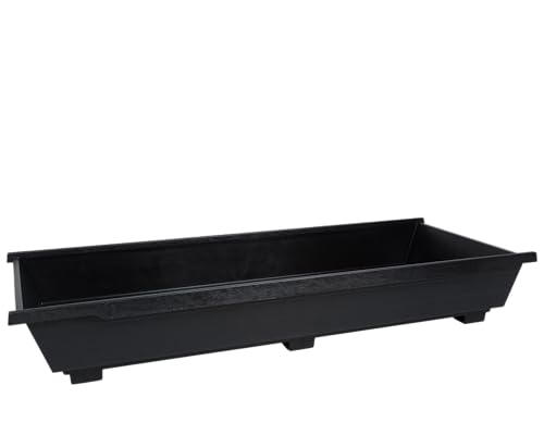 Muddy Hands Heavy Duty Black Grow Bag Tray Multi Purpose Rectangle Plant Garden Growing Tray - 29 Litre Capacity - Length: 100cm - Width: 41cm - Height: 15cm