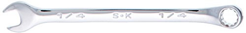 Sk Professional Tools 88288 12-Point Fractional Wrench - Regular, 1/4 In. Combination Chrome Wrench With Superkrome Finish, Made In Usa #TOP7