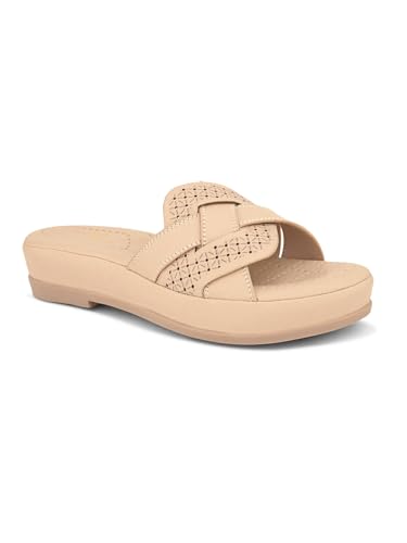 Image of XE Looks Sleek Slip-On Sandals Trendy & Stylish Cross-Strap Perforated Comfort