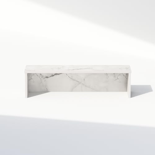 Image of Furinno Classic Desk Organizers and Accessories, 23-Inch Desk Organizer, Desktop Organizer, for Office Supplier, Office Desk Accessories, Marble White