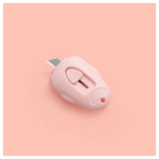 Cute Penguin Box Cutter - Mini Safety Utility Knife with Retractable Blade, Cartoon Package Opener for Home, Office, Crafting | Gift Ready Packaging (Pink)