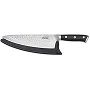 Sasaki Takumi Japanese AUS-10 Stainless Steel Chef Knife with Locking Sheath, 8-Inch, Black