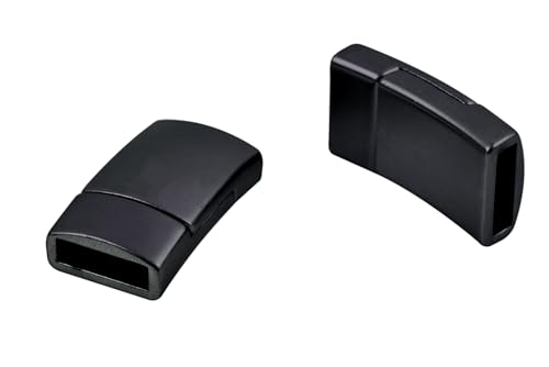 KONMAY 5 Sets 11.0X3.0mm Matte Black Jewelry Magnetic Clasps for Bracelet Making