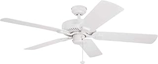 Honeywell Ceiling Fans Belmar 52 Inch Indoor Outdoor, No Light, Wet Rated, Five Blade, White, 50198