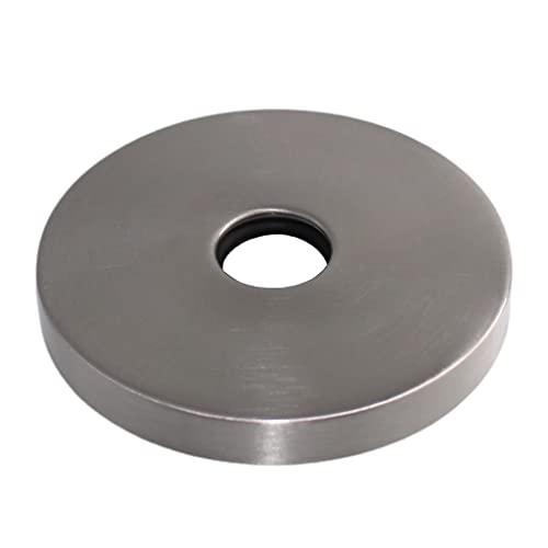 Corla Modern 3.5” Escutcheon Plate Extra Large | Shower Arm Flange Universal Replacement Cover Round 3 1/2 Inch (Brushed Stainless Steel) #TOP1