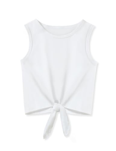 Girls Crop Tops Summer Tie Knot T Shirt Short Sleeve Shirts Tee Tank Top Size 5-14 Years