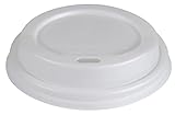 Lids, Dome, Eco-Friendly, Coffee Cups, Sip-Through Lid, 3.54 Inch (9 CM), White, CPLA, Biodegradable & Compostable