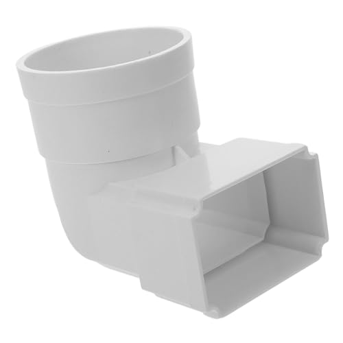 Kisangel Conector de Bajante Cuadrado Redondo para Canalón Resistente y Fácil de Instalar Adaptador de Drenaje Pluvial para Sistema de Aguas Pluviales Doméstico