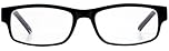 Foster Grant Glasgow Reading Glasses for Men & Women +1.50 – Rectangular Frame made with 20% Recycled Plastic, Scratch-Resistant Lenses, Spring Hinges & Sustainable Pouch