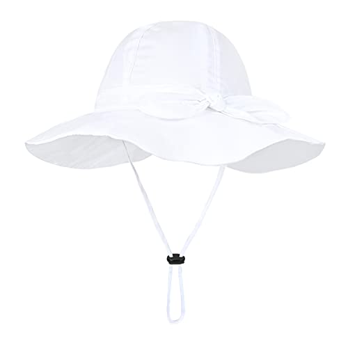 Toddler Kids Baby Girl Sun Hat Floppy Cotton Summer Hat 50+ SPF Protective4