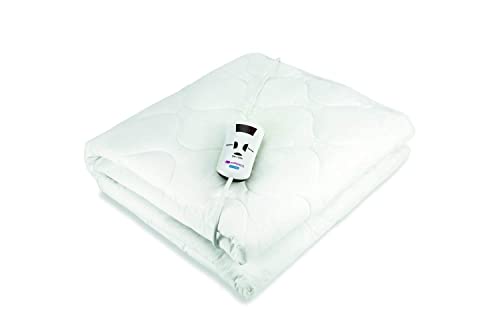 Pekatherm Calientacamas Eléctrico Individual | Tamaño 150 x 70 cm | 4 Niveles de Temperatura | Calientacamas Elaborado en Algodón 100% | Manta Eléctrica Cubre Colchones U105DF