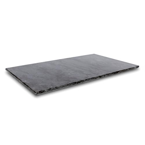 Argon Tableware Black Marble Chopping Board 53 x 32cm Rectangle Stone Non-Slip Cutting Board Kitchen Worktop Protector Food Prep Serving Platter for Meat Vegetables Cheese & Charcuterie