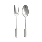 Fortessa Ashton - Juego de 2 piezas de acero inoxidable 18/10, color plateado envejecido