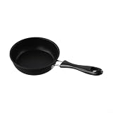 Frigideira pequena de ferro fundido para ovos, antiaderente para mini frigideira para panquecas de ovo e fritar, cozinhar com distribuição uniforme de calor, preta 9,8