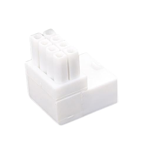 QIEIEI 8Pin Female to 8Pin Male 8 Pin to 8 Pin 90 Degree Angled Turning Connectors Power Adapters Head for Desktops Graphics