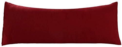 Ridas Bedding New Anti Allergenic Pregnancy Maternity Orthopaedic Hollow Fibre Filling Bolster Pillow With Free Bolster Pillow Case. (WINE, King 5FT(60"))
