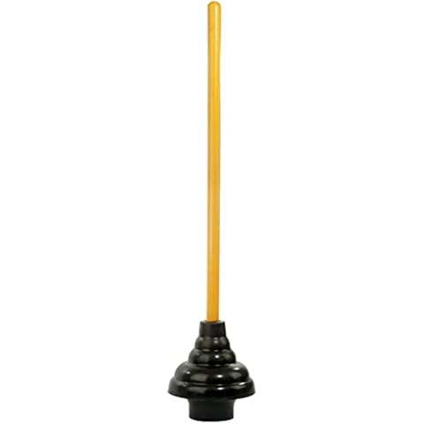 LDR 512 3410A Heavy Duty Drain Handle Double Thrust Rubber Force Cup Removes Clogs for Bathrooms, Kitchens, Baths, Showers, Powerful Commercial and Residential, 26.40"X5.35", Wood Flange Plunger Cover