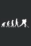 Hockey Notizbuch: Eishockey Evolution Hockey Eishockeyspieler / 6x9 Zoll / 120 linierte Seiten Seiten