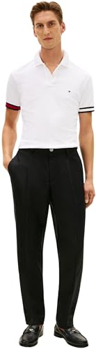 Tommy Hilfiger Herren Poloshirt Kurzarm Liquid Cotton Slim Fit, Weiß (White), S – Ansicht 5