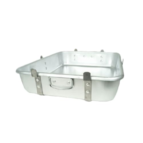 FSE ALRP9604 Double Roasting Pan, 24" x 18" x 4-1/2", with Strap and lugs, Stackable, Drop Loop Handles, Heavy Duty, Aluminum