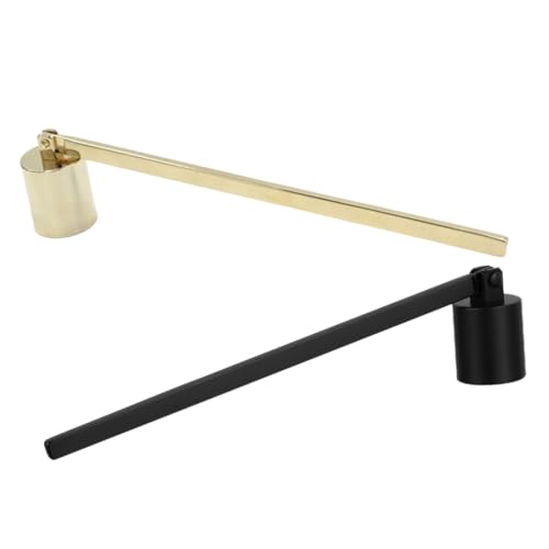 2 Pcs Candle Snuffer Stainless Steel Flame Extinguisher with Rotating Head Elegant Long Handle Tool for Care and Home Decor