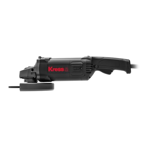 Image of Kress KU721 1400W 125mm Angle Grinder | Compact 5-Inch Grinder with 10,000 RPM Speed, Soft Grip, Steel Gears & External Brush System | Lightweight Tool for Cutting, Grinding & Polishing