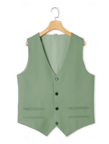 Men's Suit 3 Pieces Slim Fit Single Breasted Tuxedo Jacket Vest Pants Set Casual Formal Wedding Grooms3