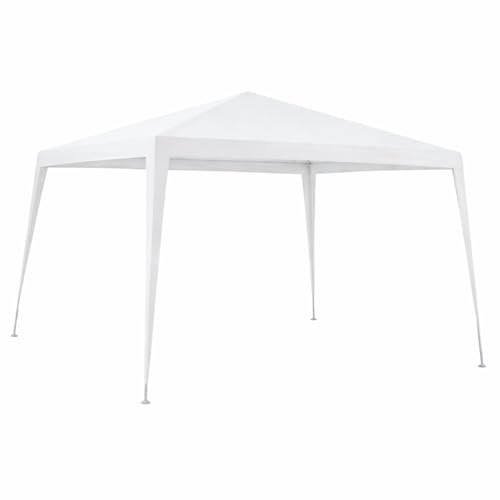 Tenda do gazebo destacável 3 x 3 m, branco, com tubos de aço de alta resistência, proteção UV, faixa PE resistente à chuva, para praia, campismo, jardim, pátio, terraço, exterior