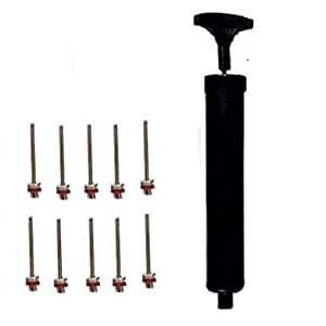 K Sports Football, Volleyball, Basketball, Rugby, Balloon Stainless Steel Pin Air Pump with 1O Nozzle