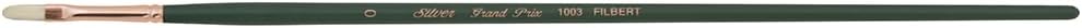 Silver Brush Limited 1003 Grand Prix Filbert Brush for Oil Paintings, Size 0, Long Handle