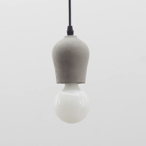 Lámpara de techo para espacios pequeños estilo loft cemento gris 2