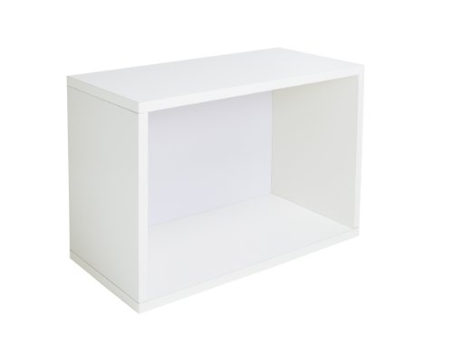Way Basics zBoard Eco Stackable Rectangle Shelf- White (BS-285-580-390-WE)